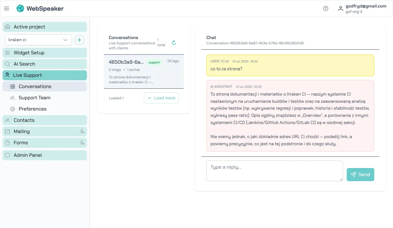 Live Support Conversations