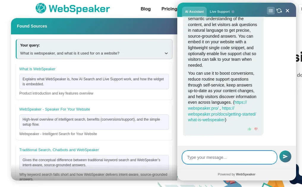 Expanded desktop widget view