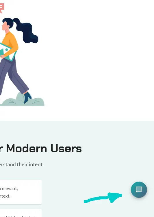 Floating chat launcher bubble